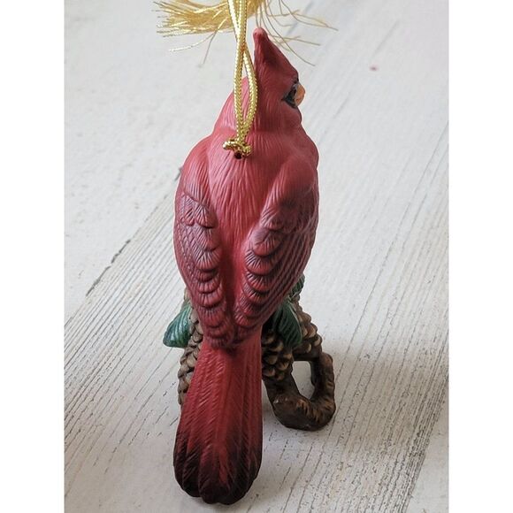 Lenox red cardinal bird ornament Pinecone Xmas decor - Picture 3 of 5